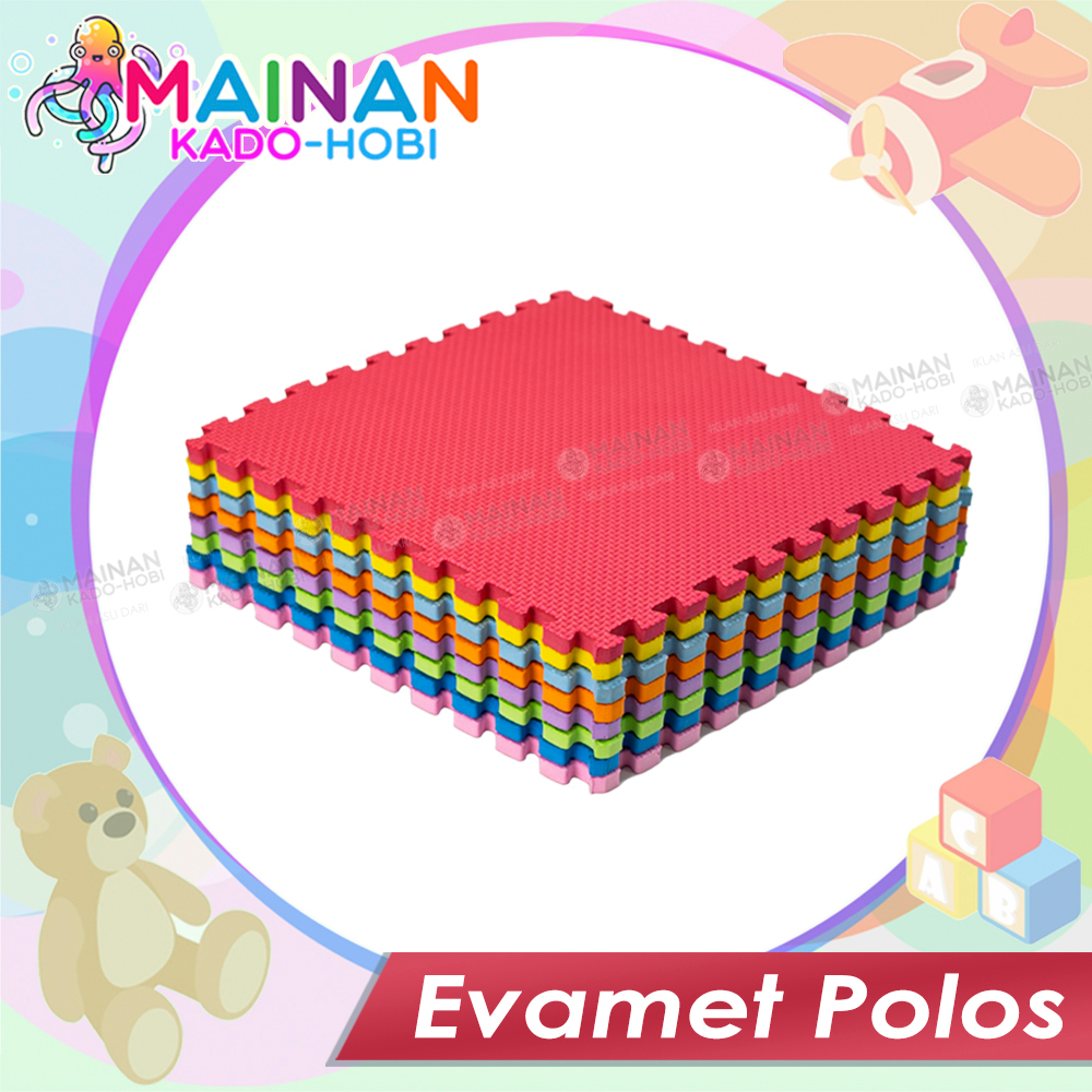 HADIAH ULANG TAHUN MAINAN ANAK EVAMET BUSA POLOS MATRAS TIKER ALAS LANTAI