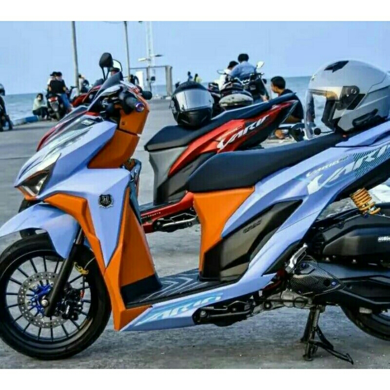 cat motor/mobil warna biru pastel
