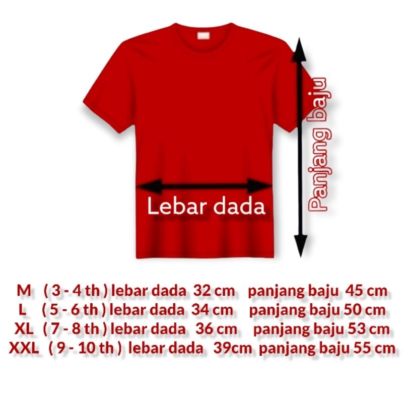 baju kaos mixue laki-laki dan perempuan 3-10 tahun