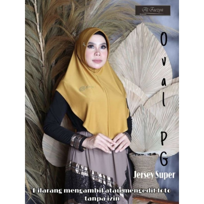 506 DEX POLOS PG Jilbab al faezya press gold oval dex jersey super/hijab af Alfaezya ori by bunyamin