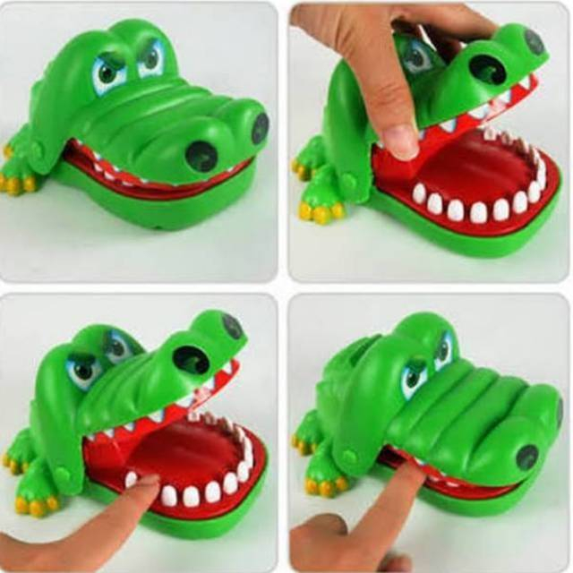 Mainan seru buaya gigit jari crocodile dentist game