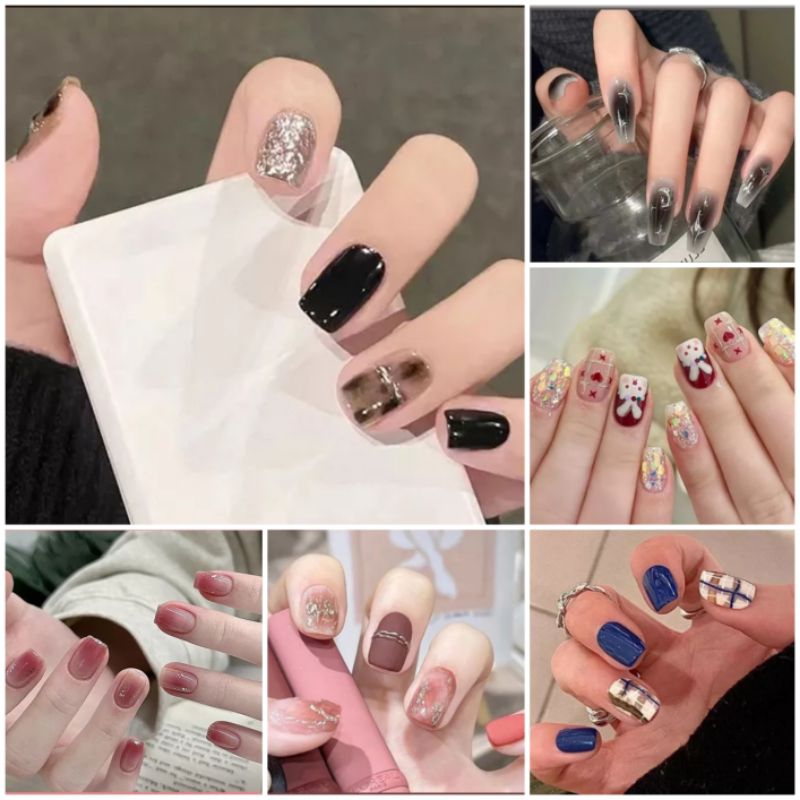 Fake Nails Art / Kuku Palsu 24 pcs (R701-R800) FREE LEM CAIR 2gr