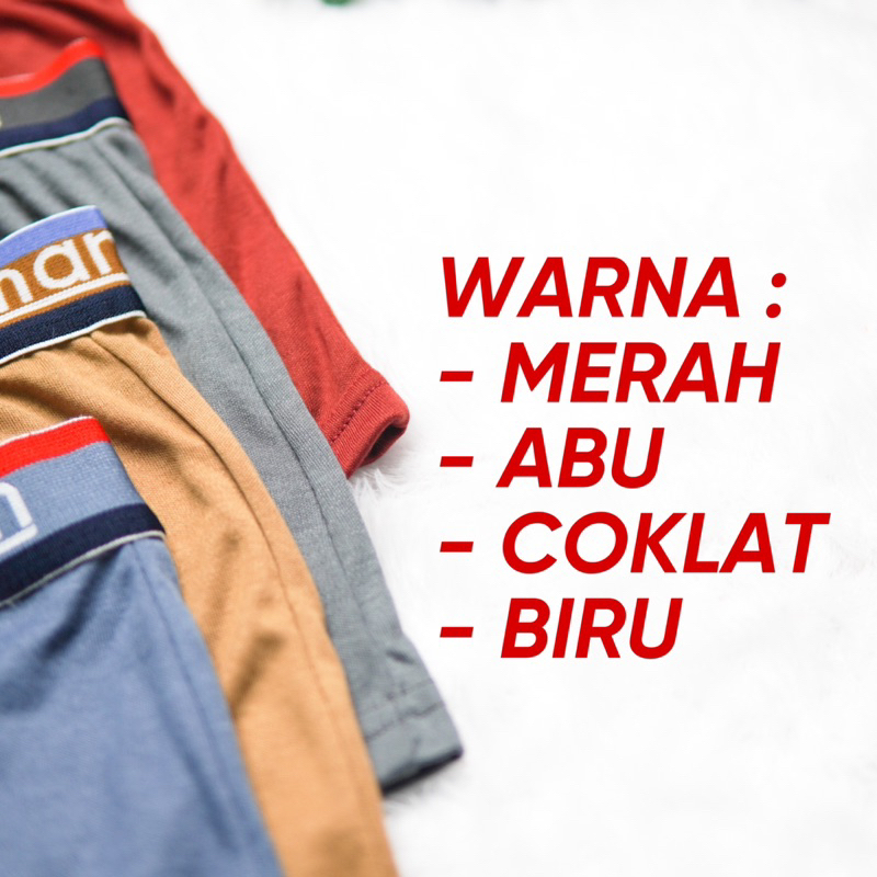 ( 3 Pcs ) CELANA DALAM BOXER PRIA HT MAN BOX KATUN SPANDEX PREMIUM CD LAKI LAKI