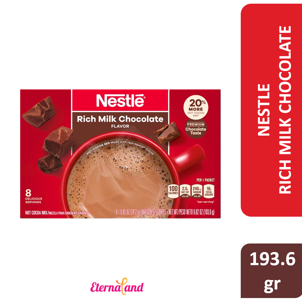 

Nestle Milk Chocolate Hot Cocoa Mix - susu cokelat sachet nestle impor