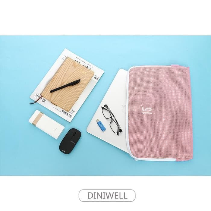 Tas Laptop / Macbook Softcase Sleeve Diniwell 15 16 inch - hijau neon