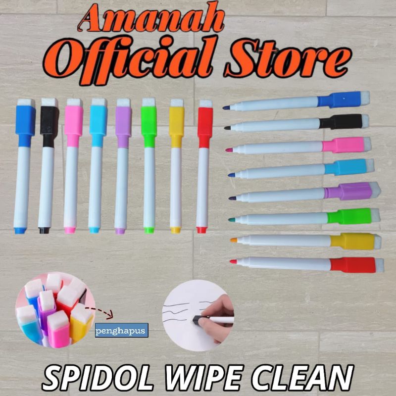 

spidol mini papan tulis white board dengan penghapus atau spidol warna-warni