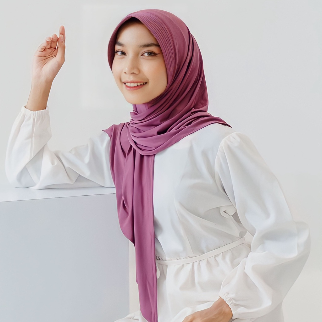 Hijab Instan Segitiga Pet Jersey Premium / Hijab Segitiga Instan Pet