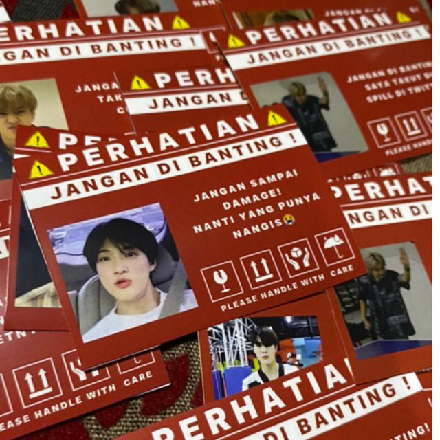 STIKER LABEL FRAGILE KPOP | STICKER LABEL FRAGILE CUSTOM KPOP| STICKER PACKING KPOP| STICKER KPOP | 