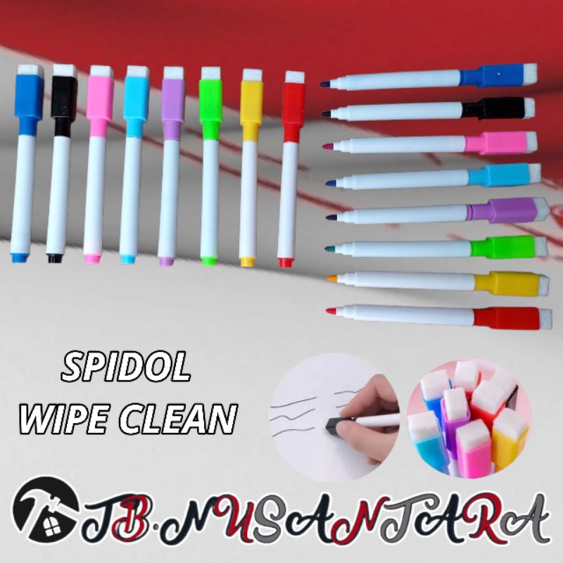 

Spidol mini papan tulis white board dengan penghapus/ spidol warna warni