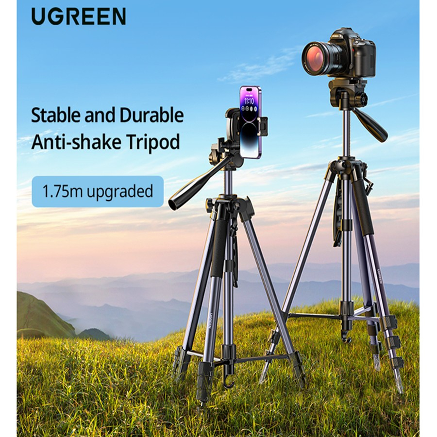 UGREEN Professional Stand Tripod Camera HP Phone Holder Monopod Portable Kamera Dslr Mirrorless Dan Smartphone 15187