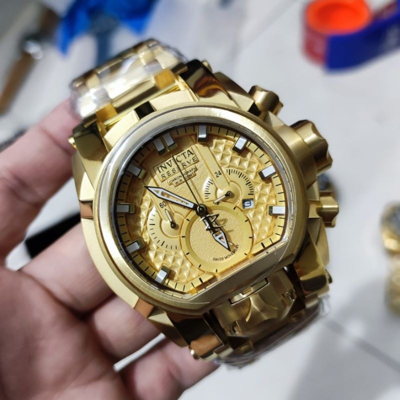 Jam tangan Chronograph INVICTA BOLT ZEUS Dual time Stainless steel