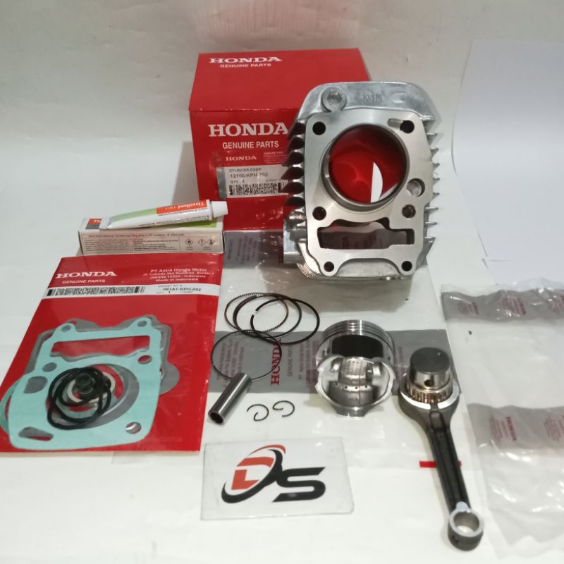 BLOK SEHER HONDA KOMPLIT PISTON RING+SETANG SEHER+TOPSET/LE'M KARISM SUPRA X 125 KARBU/ KIRANA (KPH)