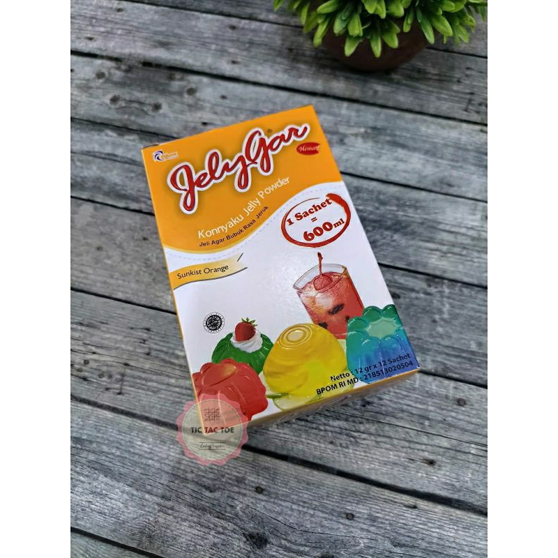 JellyGar Rasa Orange Box isi (12pcs) 10gr / Bubuk Jelly Orange / Serbuk Jelly