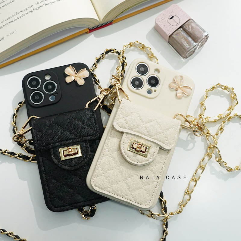 Case Dompet Selempang Kupu-Kupu silikon lembut Realme C53 11 C55 10 9 C33 C30 C31 C35 C11 2020 2021 