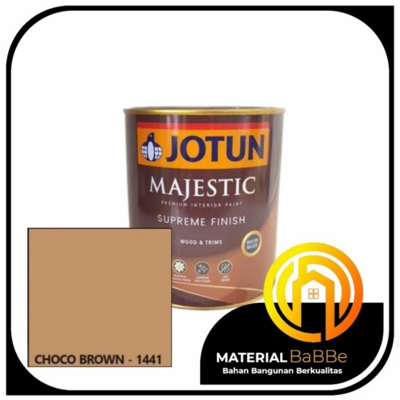 Jotun Majestic Supreme Finish 1441 Choco Brown 0,9 Liter | Cat Kayu Besi Dalam