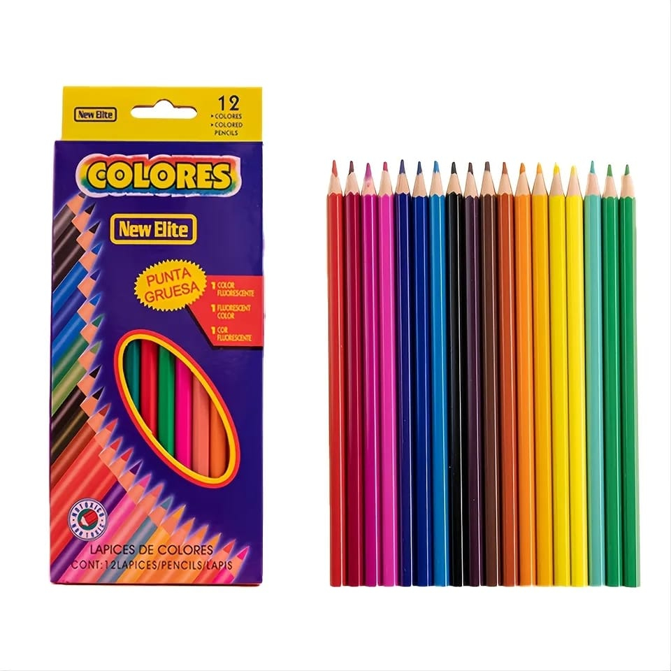 PENSIL WARNA 12 PCS PANJANG MILTON MONTANA  NEW ELITE| ALAT MENGGAMBAR WARNA-WARNI