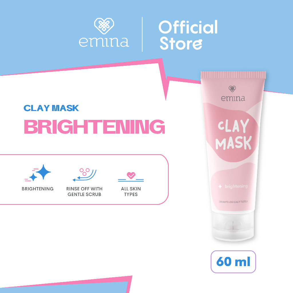 ✨ AKU MURAH ✨ Emina Clay Mask Brightening 60 ML SERIES