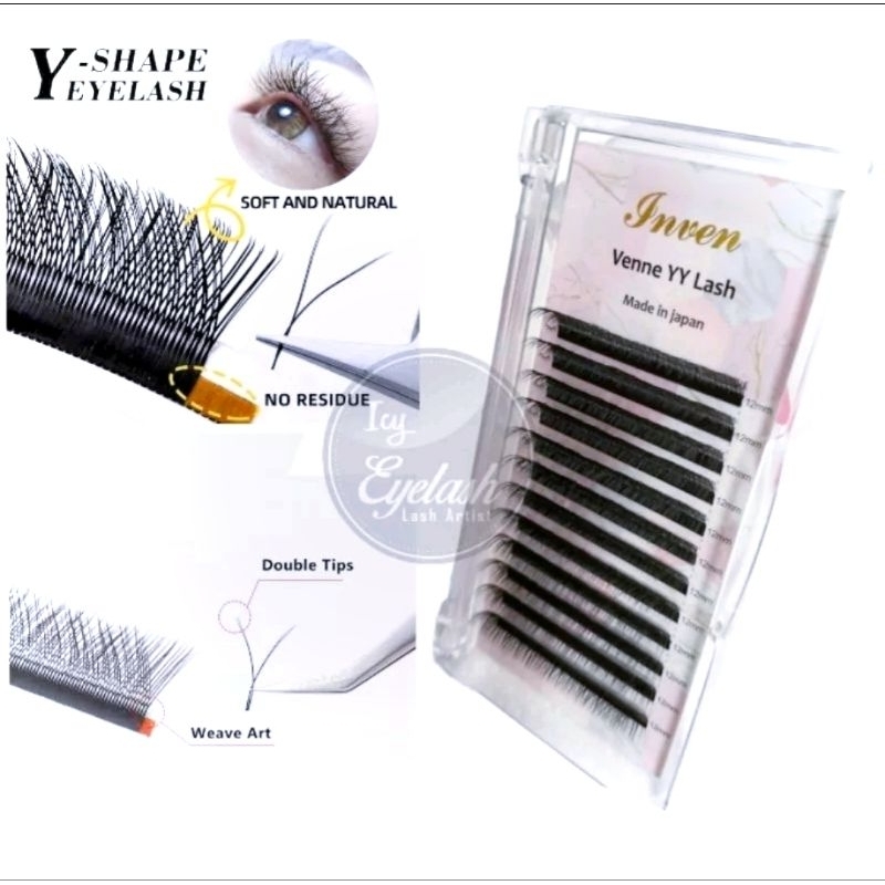 Inven Venne YY Lash Ellipse Eyelash Extension Super Soft Volume Lembut 2D Bulu Mata