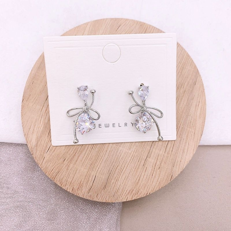 Anting Silver925 Perak 9 Mata Kilau Platgold anting silver Anti Karat anti alergi anting zircon premium 0011