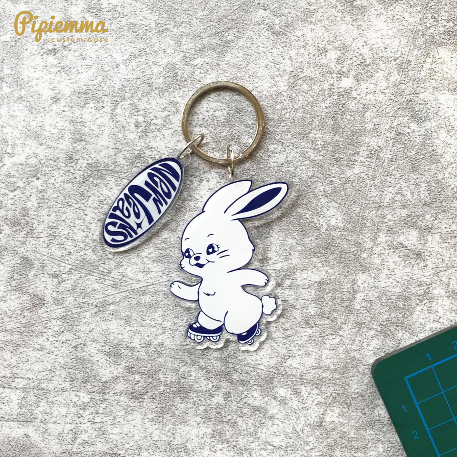 New Jeans Bunny Keychain Gantungan Kunci Kelinci Akrilik Keyring KPOP IDOL NEW
