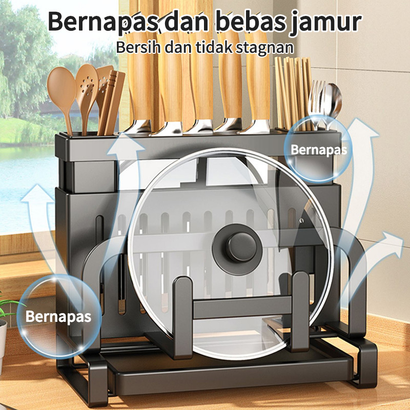 Rak Dapur Tempat Pisau Tempat Talenan Tempat Penyimpanan Alat Dapur Rak Sendok