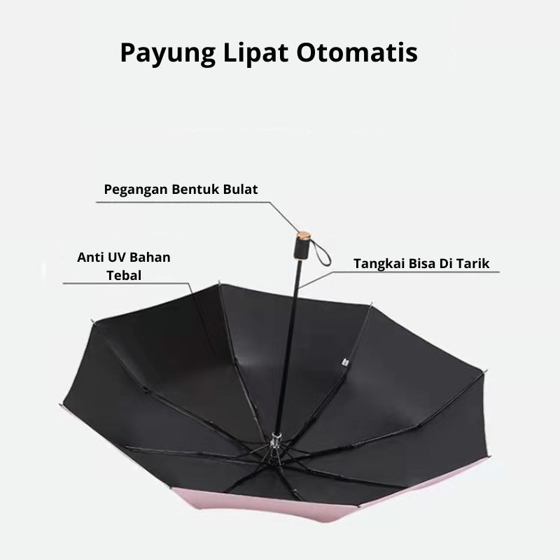 MIKADO - KP113 PAYUNG LIPAT UV OTOMATIS MOTIF LUCU PAYUNG OTOMATIS BUKA TUTUP ANTI UV HUJAN ATAU PANAS PAYUNG TABIR SURYA PAYUNG OTOMATIS