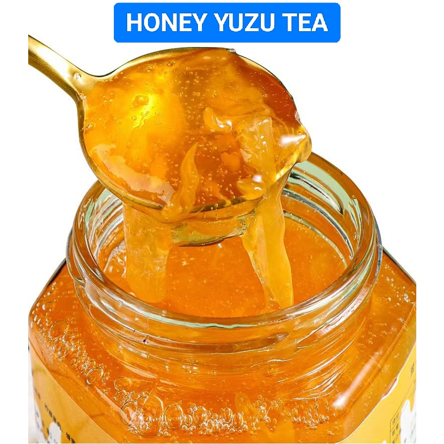 honey citron tea minuman sari buah asli yuzu/peach/honey lemon/passion fruit tea asli buah