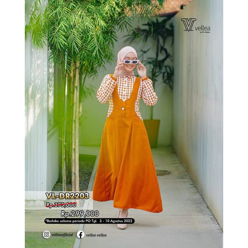 Vellea By PN Fashion / VL - DR2203 / GAMIS VELLEA / PN FASHION / VELLEA / GAMIS TERBARU / GAMIS KEKI
