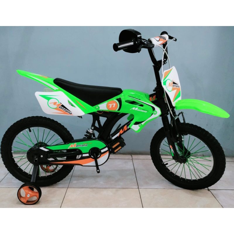Sepeda anak 16 inchi BMX Montana Cross trail sepeda BMX model motor trail gas motor mirip wimcycle m