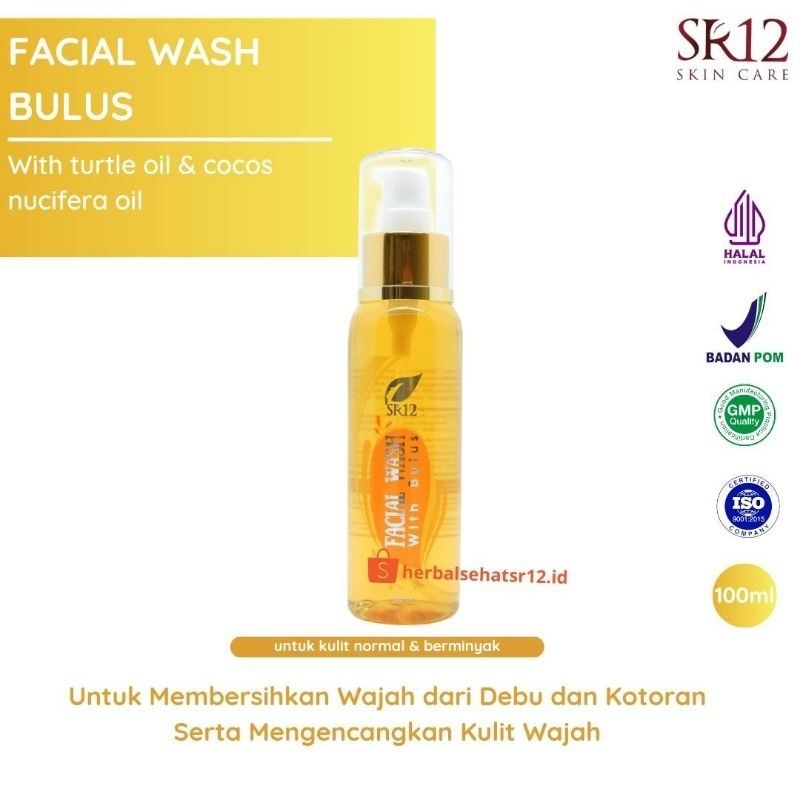 FACIAL WASH BULUS SR12 - SABUN MUKA GLOWING - SABUN WAJAH KULIT BERMINYAK