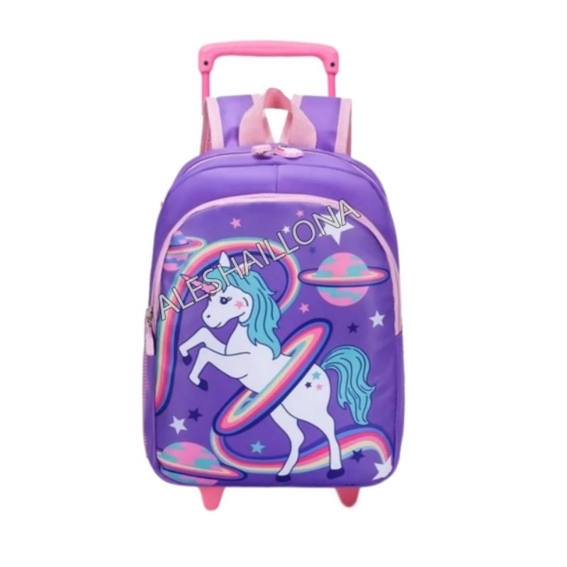 TAS RANSEL ANAK TAS TROLI ANAK PEREMPUAN TAS DORONG TAS RODA TAS TROLI TAS KUDA PONY