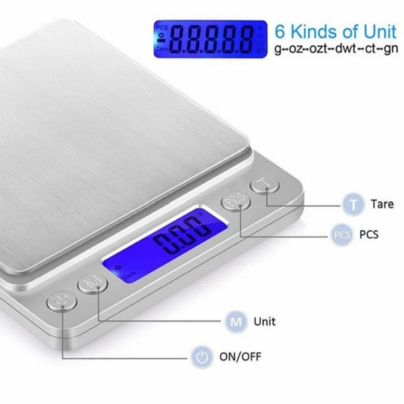 Timbangan Dapur Digital Stainless Steel 5KG / Kitchen Scale Premium - Timbangan Digital Electronic Kopi Kue