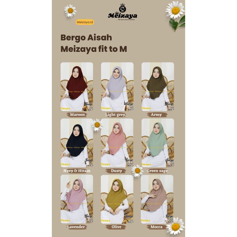 BERGO AISAH MEIZAYA NON TALI SIZE M || #BERGOCRINKLE #Bergoviral