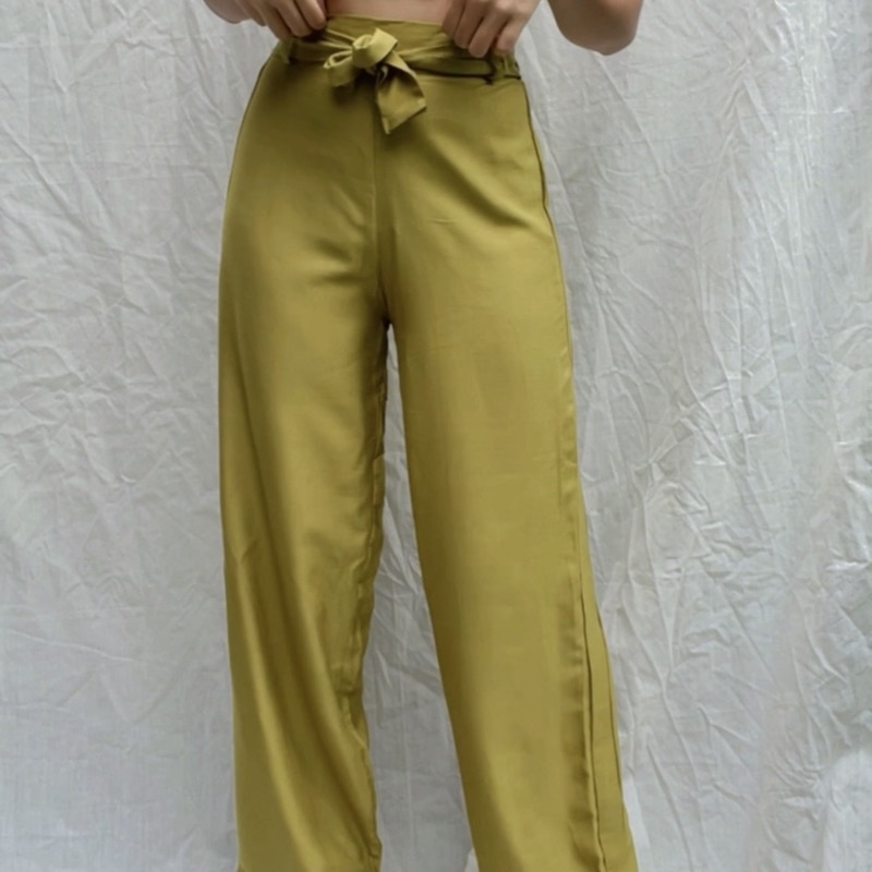 Kulot Melia - Celana Kulot Wanita Rayon Highwaist - Cullote Pants - Wide Leg Cullotes