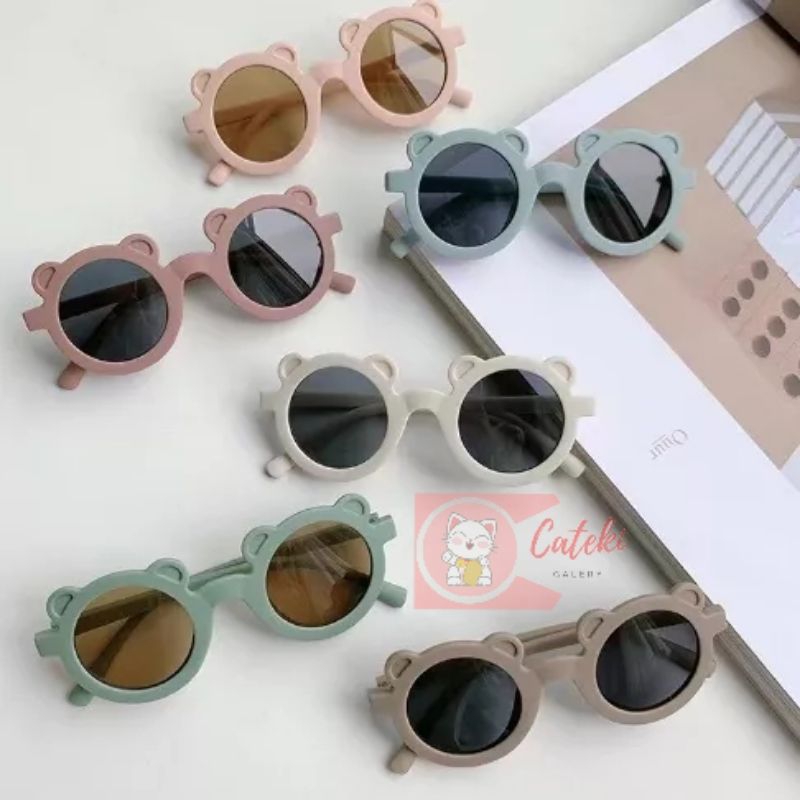 [CTK] PROMO AKSESORIS KACAMATA HITAM FASHION KACAMATA GAYA TRENDY KACAMATA FRAME BERUANG BEAR UNISEX UNTUK BAYI USIA 0-8 Tahun KACAMATA ANAK KACAMATA BAYI SUNGLASSES BABY