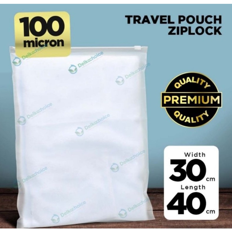 Travel Pouch Organizer Ziplock Matte Premium 100mic 30x40