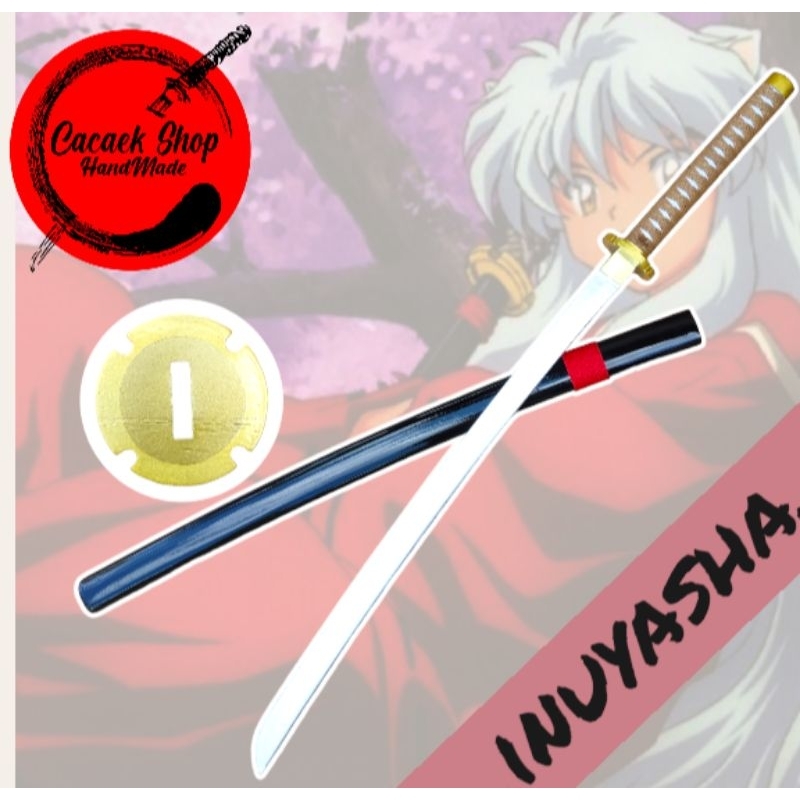 pedang kayu inuyasha cosplay anime