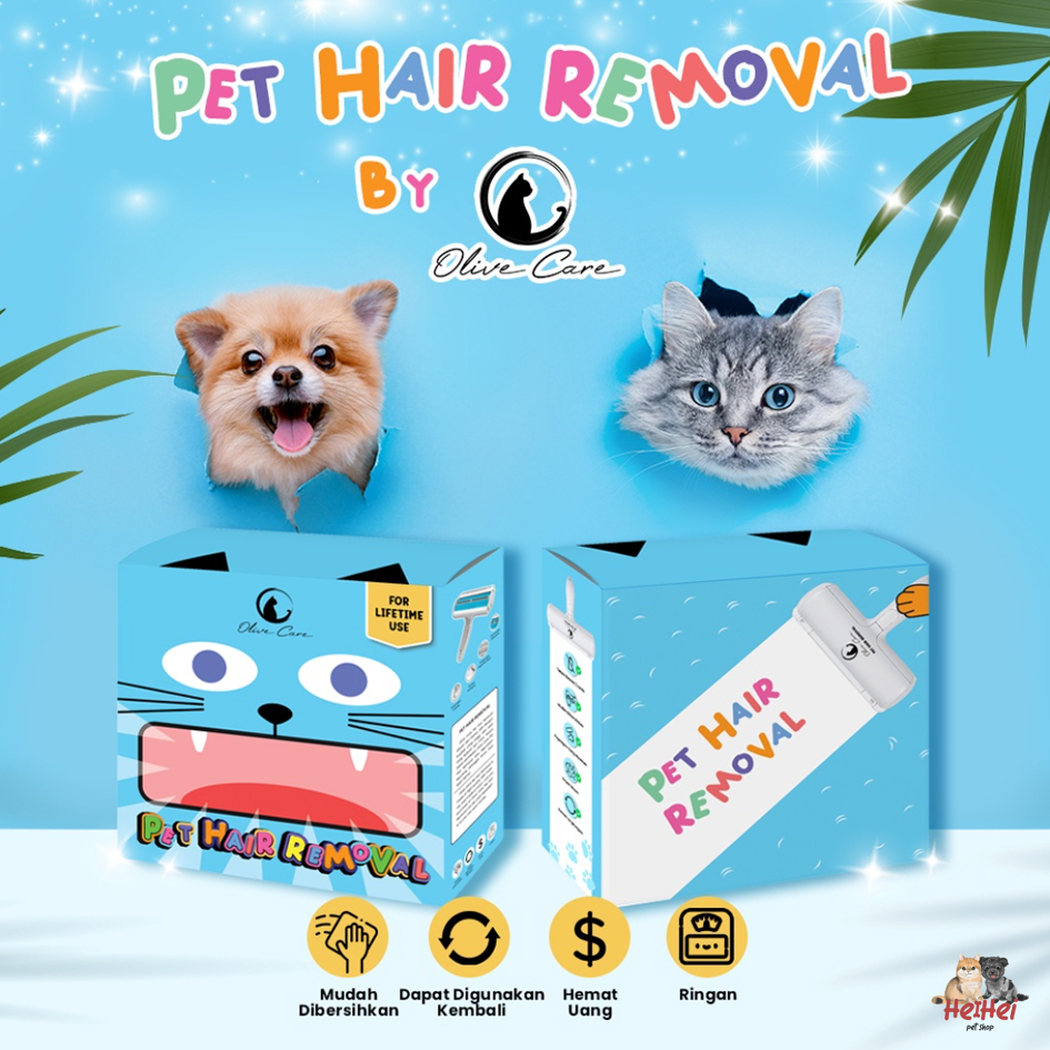 Olive Care Pet Hair Removal Seumur Hidup - Pembersih Bulu Kucing Anjing Lifetime Use / Lint Roller / Fur Easy Remover