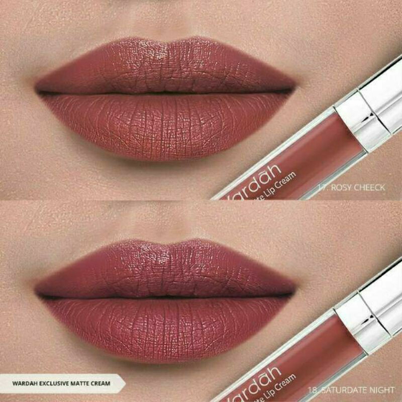 Lipcream Exclusive wardah no 01-18 /READY STOK