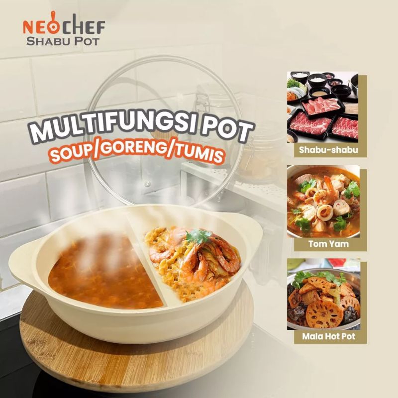 Panci Ecoramic Shabu Pot Necochef Shabu Pot