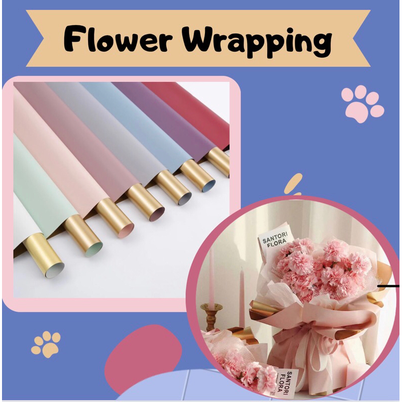 

FLOWER WRAPPING GOLD BICOLOR KERTAS BUNGA DUA WARNA GOLD CELLOPHANE BUKET WATERPROOF KERTAS BUKET HADIAH