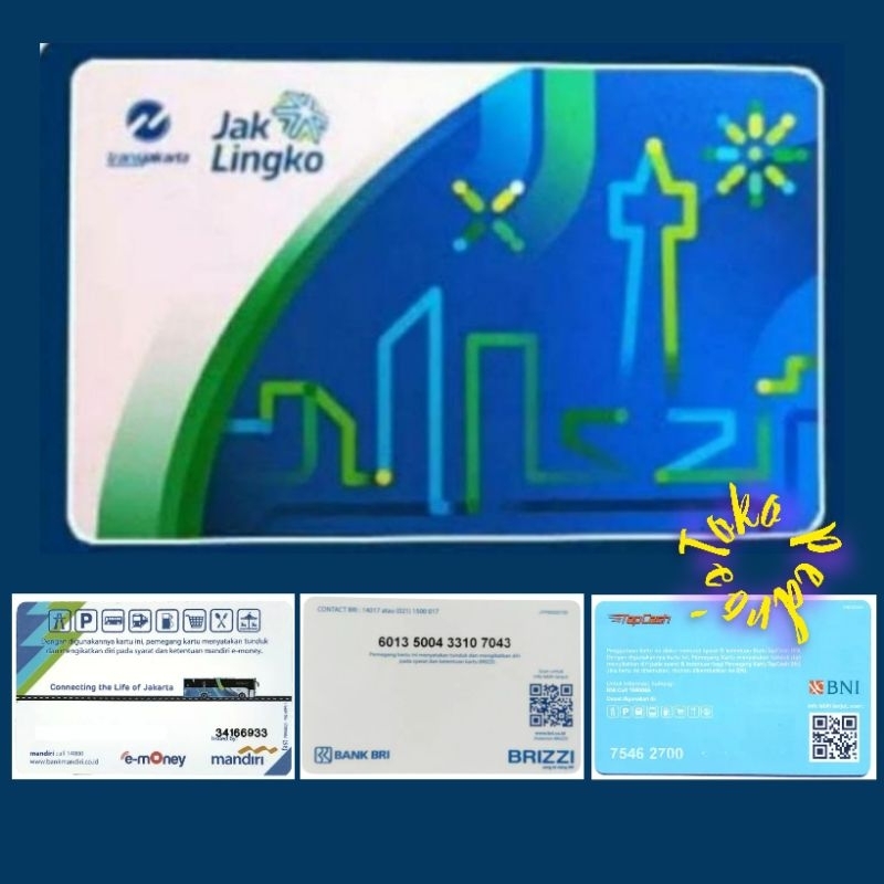 Kartu Elektronik Money Jaklingko Kartu Angkot/Busway/Commuter/MRT/LRT/TOLL etc.