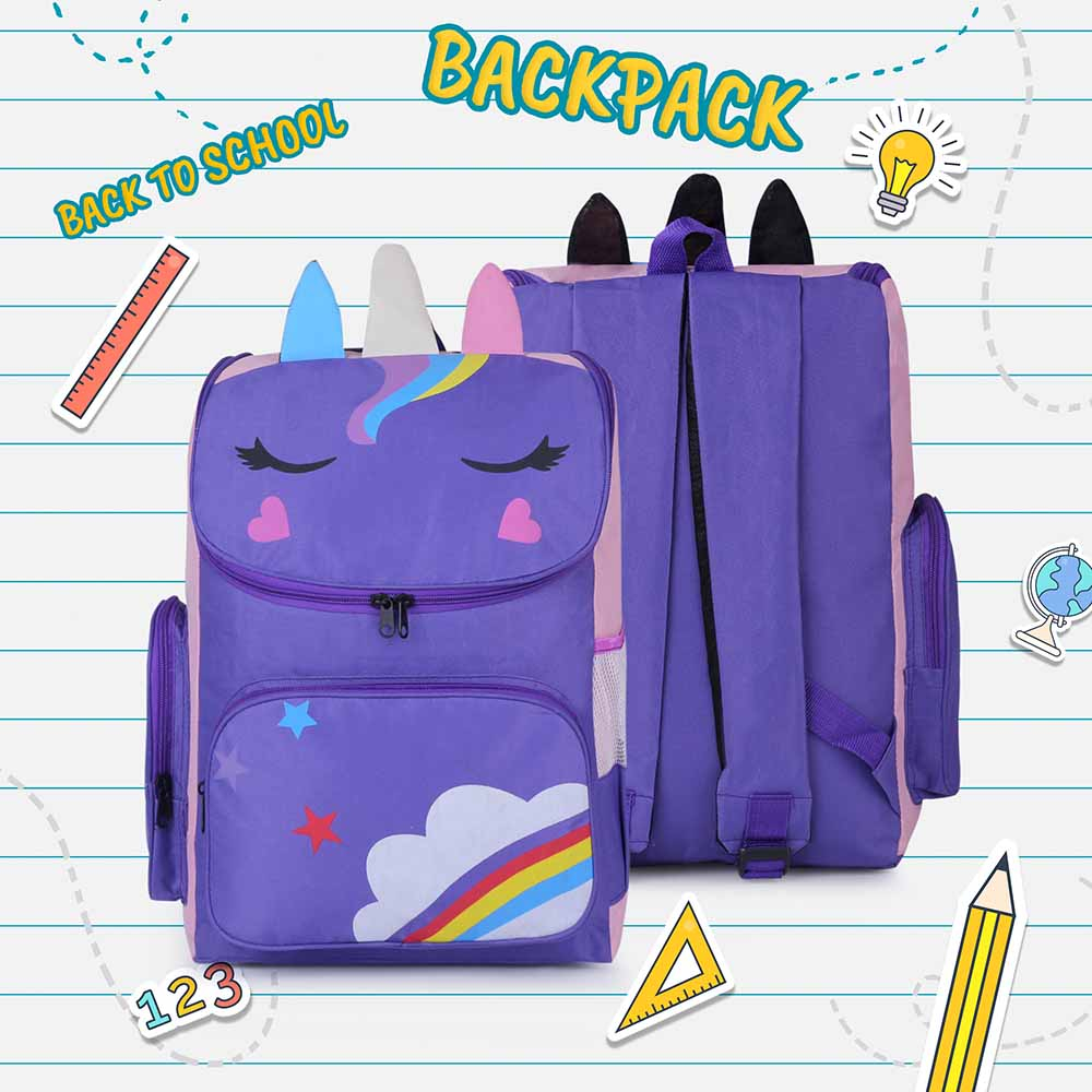 Ransel Anak Back To School Ungu Pelangi 509