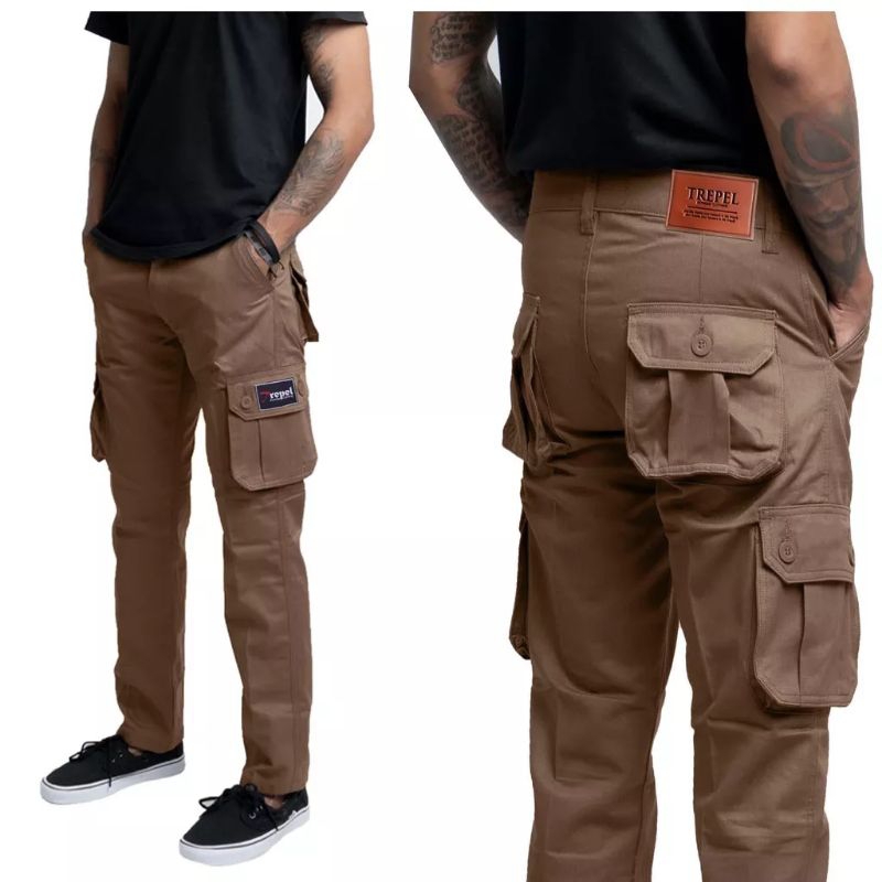 [YANG TERWUWU] Celana Panjang Cargo Pria Polos 27-38 Bahan Katun Drill Amerika Lembut Terlaris Bisa Cod Pinggang Sabuk Pakai Kancing Dan Resleting Terdapat 6 Saku dan 5 warna Cargo Panjang Hitam Cargo Panjang Army Cargo Panjang Abu Cargo Panjang Cream