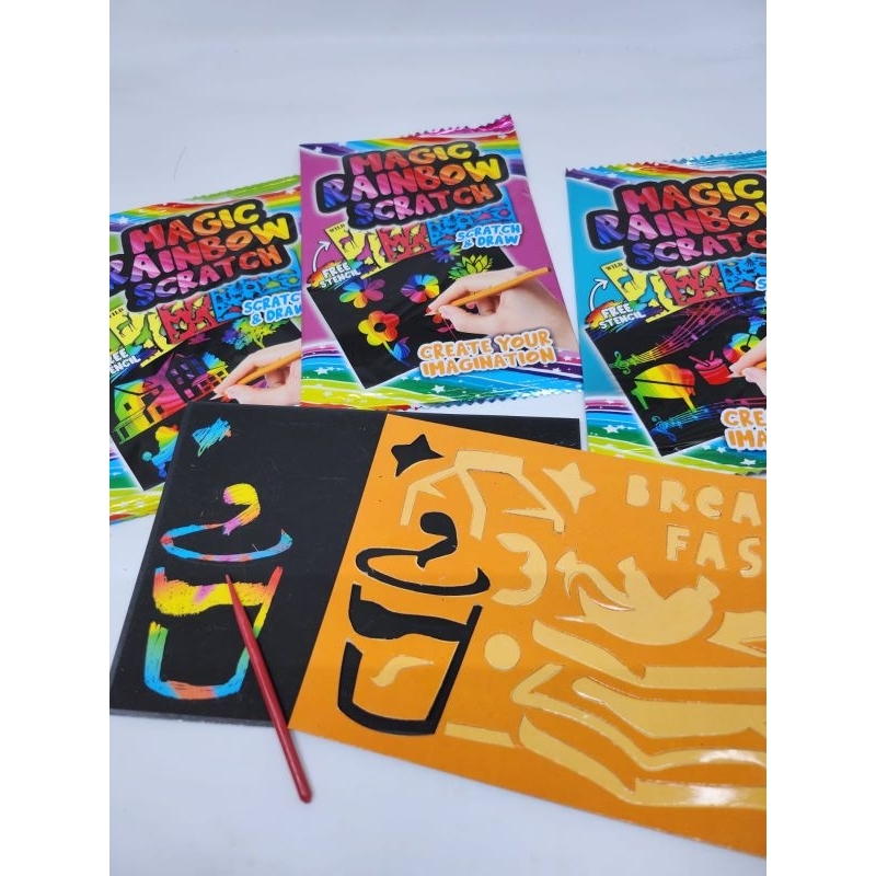 harga/pc mainan magic rainbow scratch mainan edukasi gosok rainbow