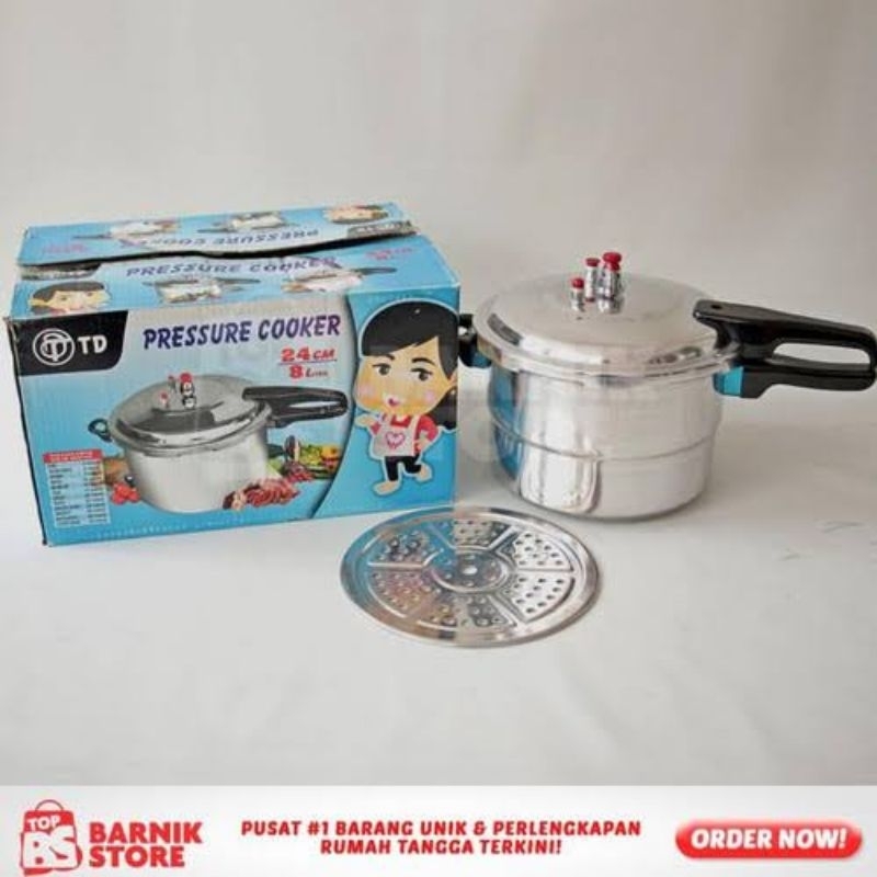 TD/YAMAKAWA Panci Presto 8 Liter (24cm) Aluminium / Pressure Cooker