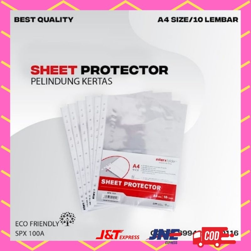 

SHEET PROTECTOR FC A4 pelindung kertas binder map plastik ECO is
