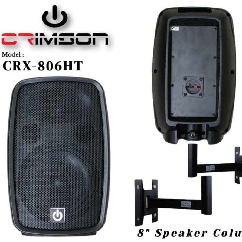 Speaker Pasif 8 inch Crimson 8 Inch Crx 806HT Bonus Breaket Dinding