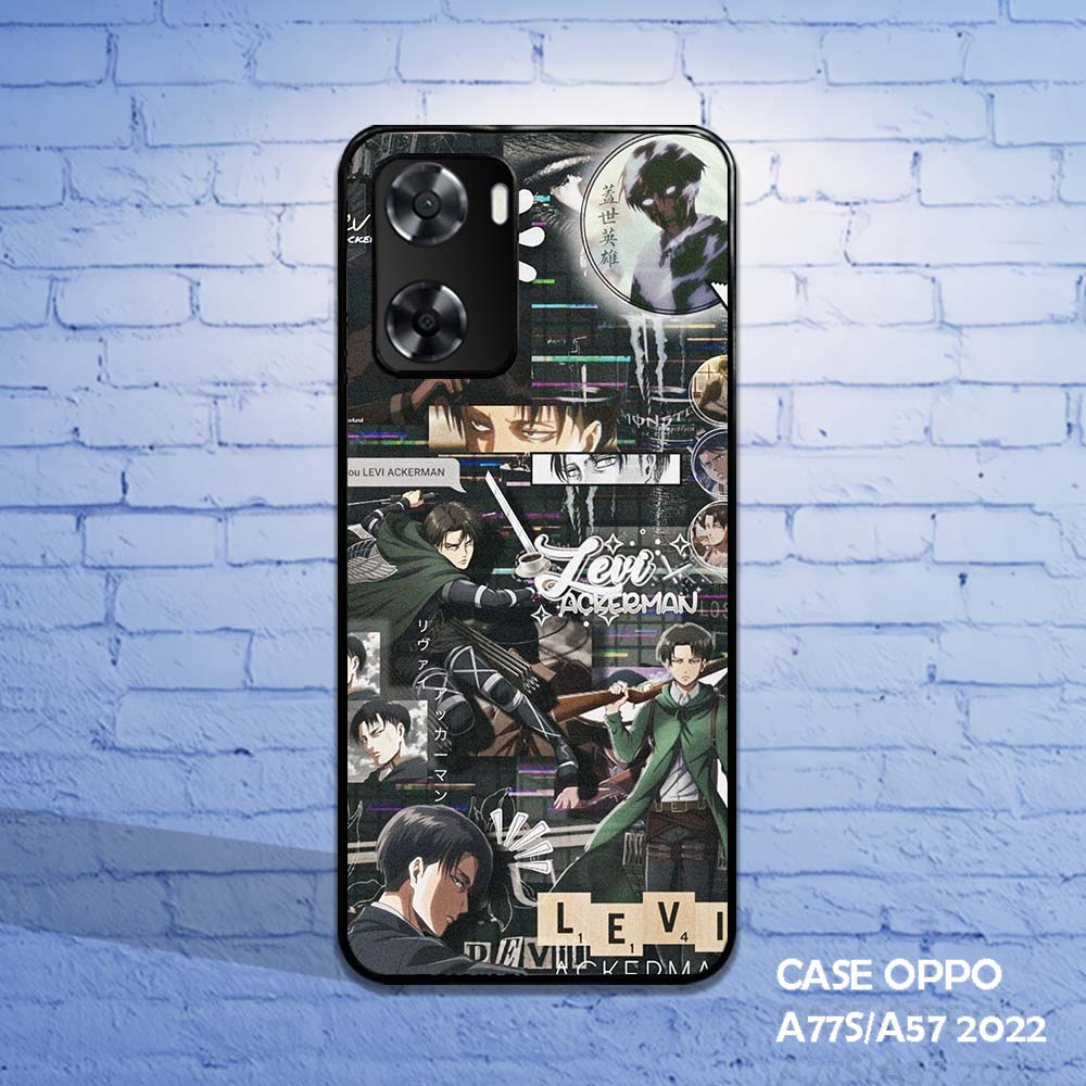 Case Glossy Oppo A57 2022 | A77S [MC65] Casing Kilau Pic HD Motif Levi Aot | Kesing Hp Oppo a57 2022