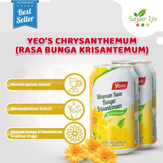 

Yeos Chrysanthemun Tea 300 ML / Can Minuman Kaleng Rasa Bunga Krisantemum Instant